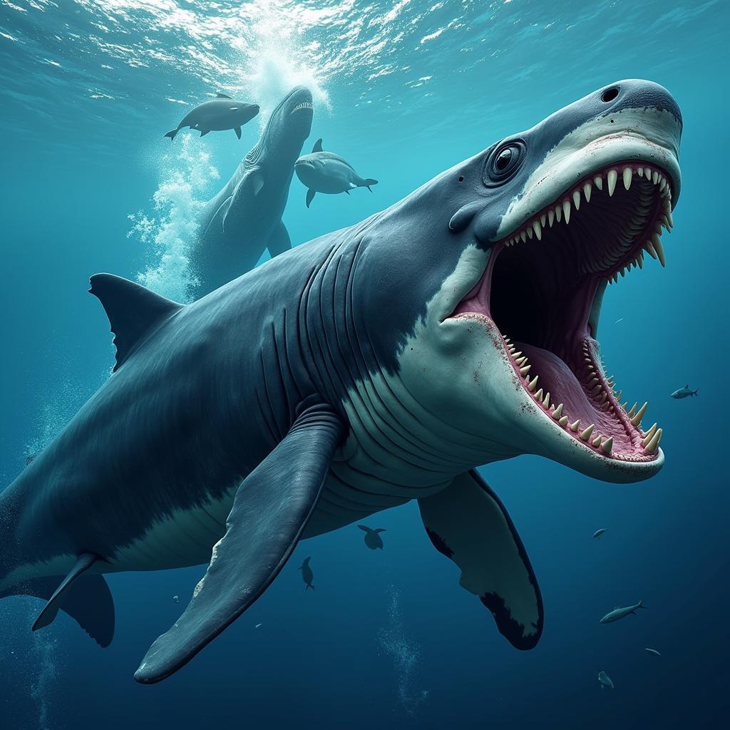 Megalodon tấn công cá voi