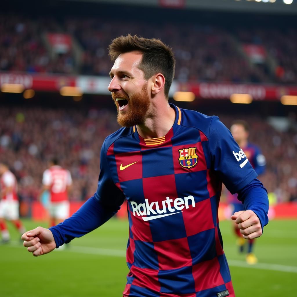 Messi tỏa sáng trong trận đấu giữa Arsenal và Barcelona