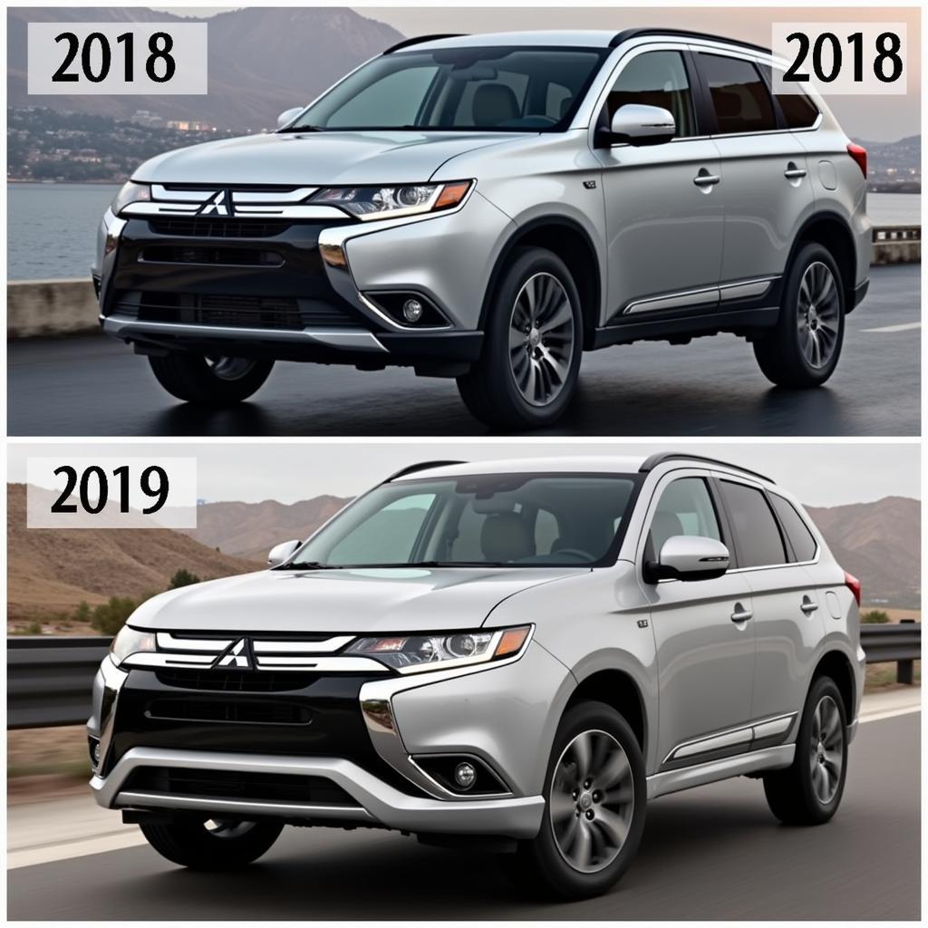 Mitsubishi Outlander 2018 vs 2019: Thiết kế