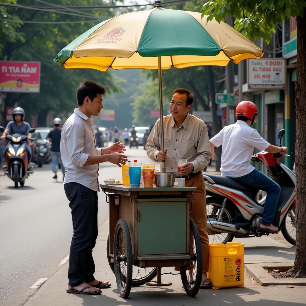 Người bán trà đá vỉa hè