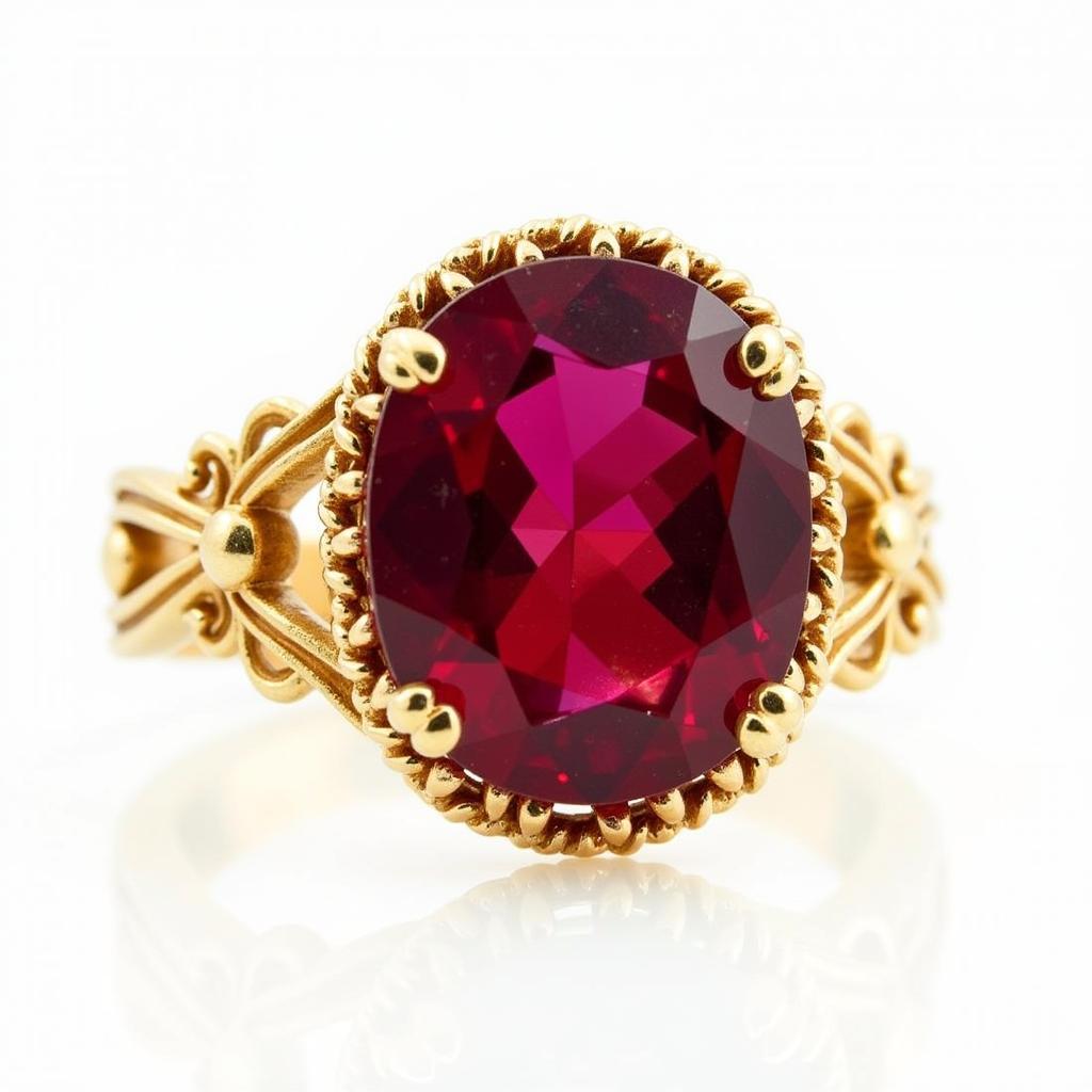 Nhẫn đá Doji ruby sang trọng