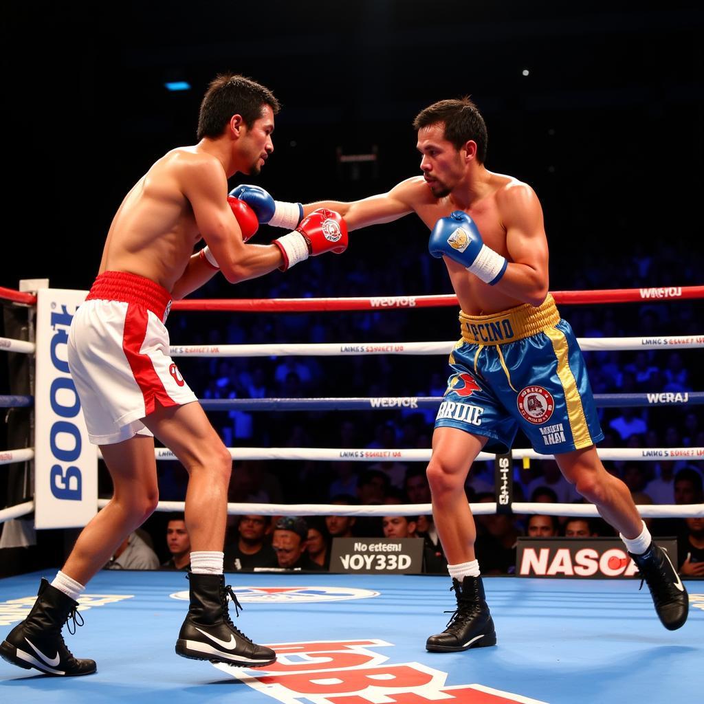 Pacquiao vs Marquez Hiệp 2: Pacman chiếm ưu thế