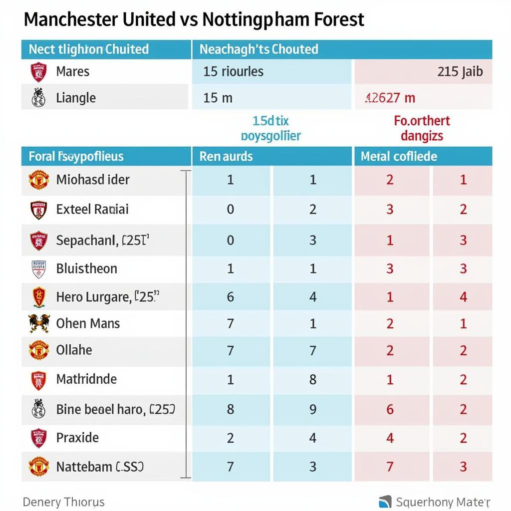 Phong độ gần đây của MU và Nottingham Forest