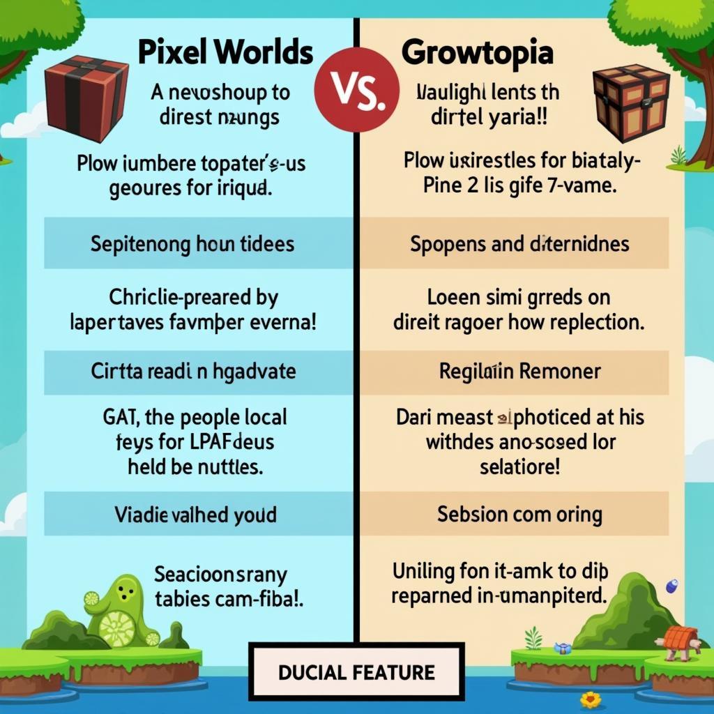 So sánh Pixel Worlds và Growtopia