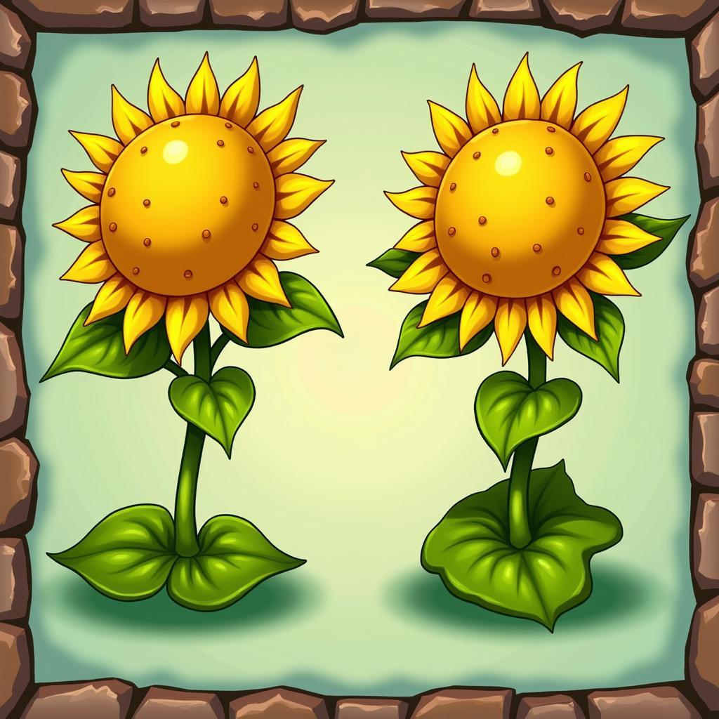 Twin Sunflower trong Plants vs. Zombies 2