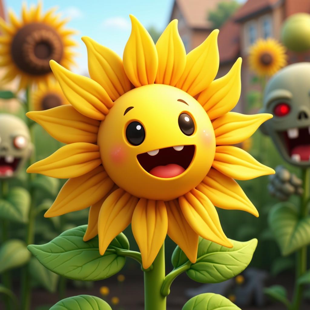 Sunflower trong game Plants vs. Zombies