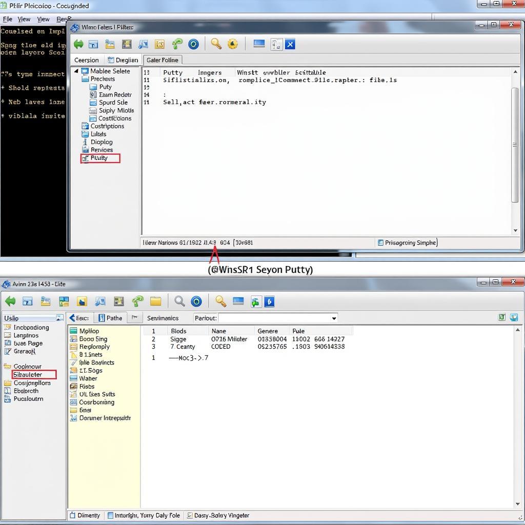 So sánh giao diện Putty vs WinSCP