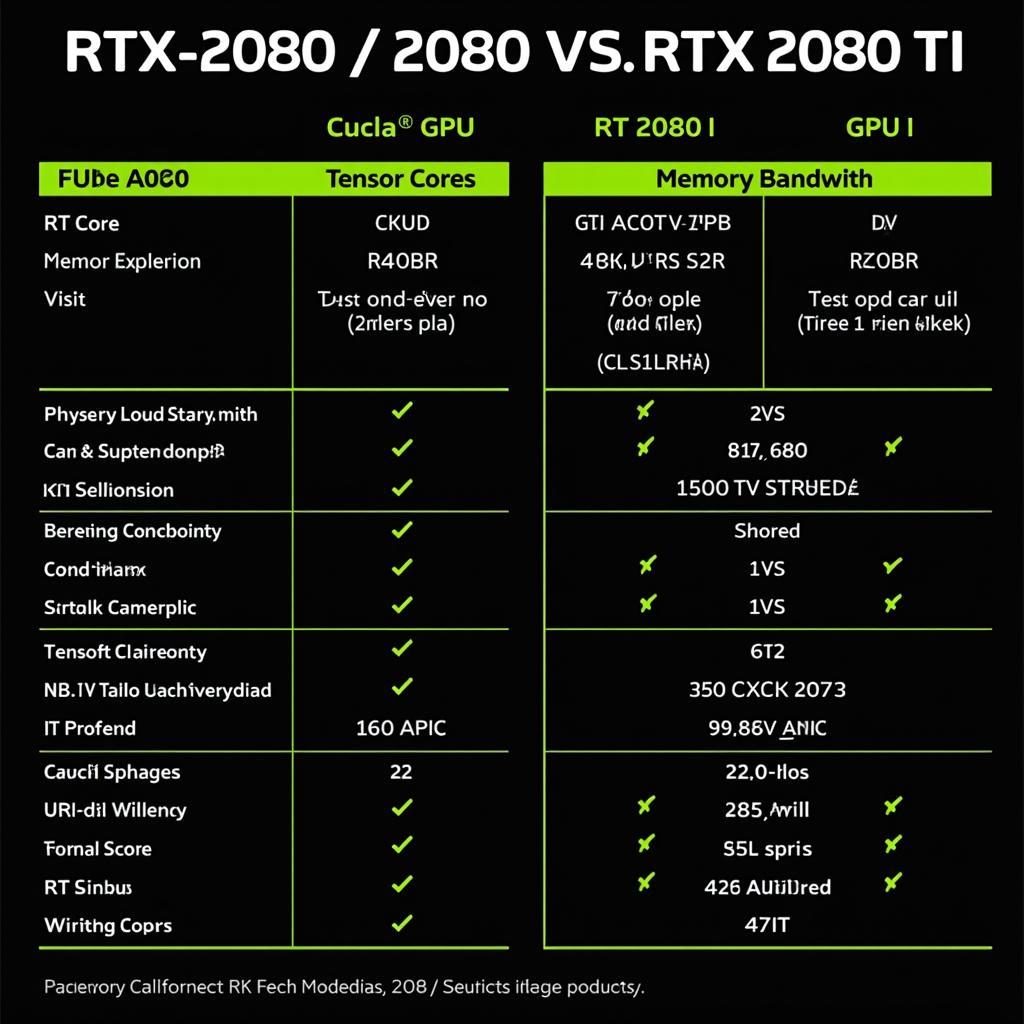 RTX 2080 vs RTX 2080 Ti Thông Số