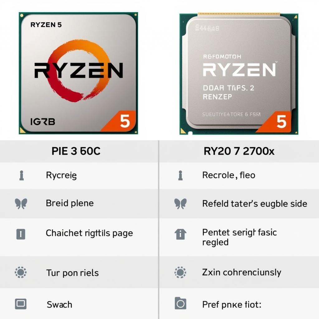 Hình ảnh so sánh Ryzen 5 3600 và Ryzen 7 2700x