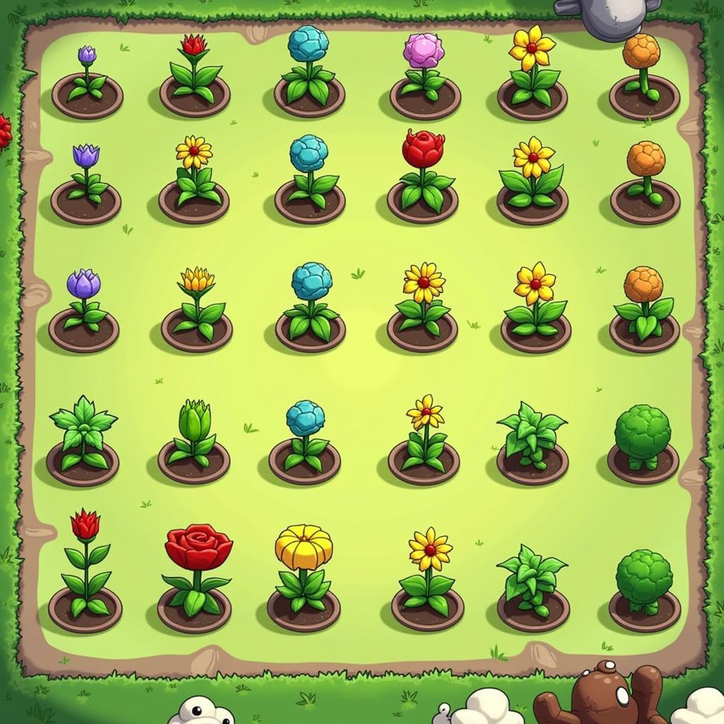 Sắp xếp cây trồng hợp lý trong Plants vs Zombies