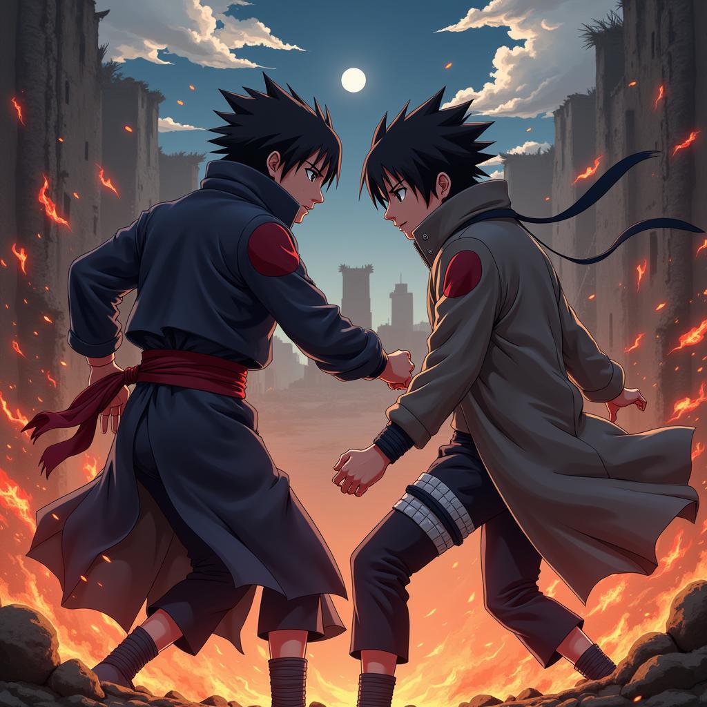 Sasuke và Itachi đối đầu căng thẳng