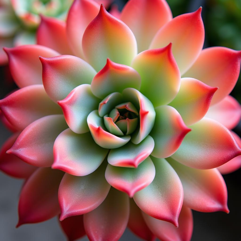 Sen đá Echeveria nở hoa rực rỡ