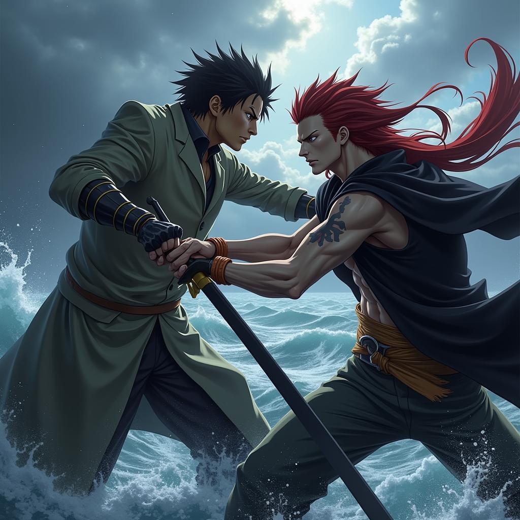 Shanks và Mihawk đối đầu