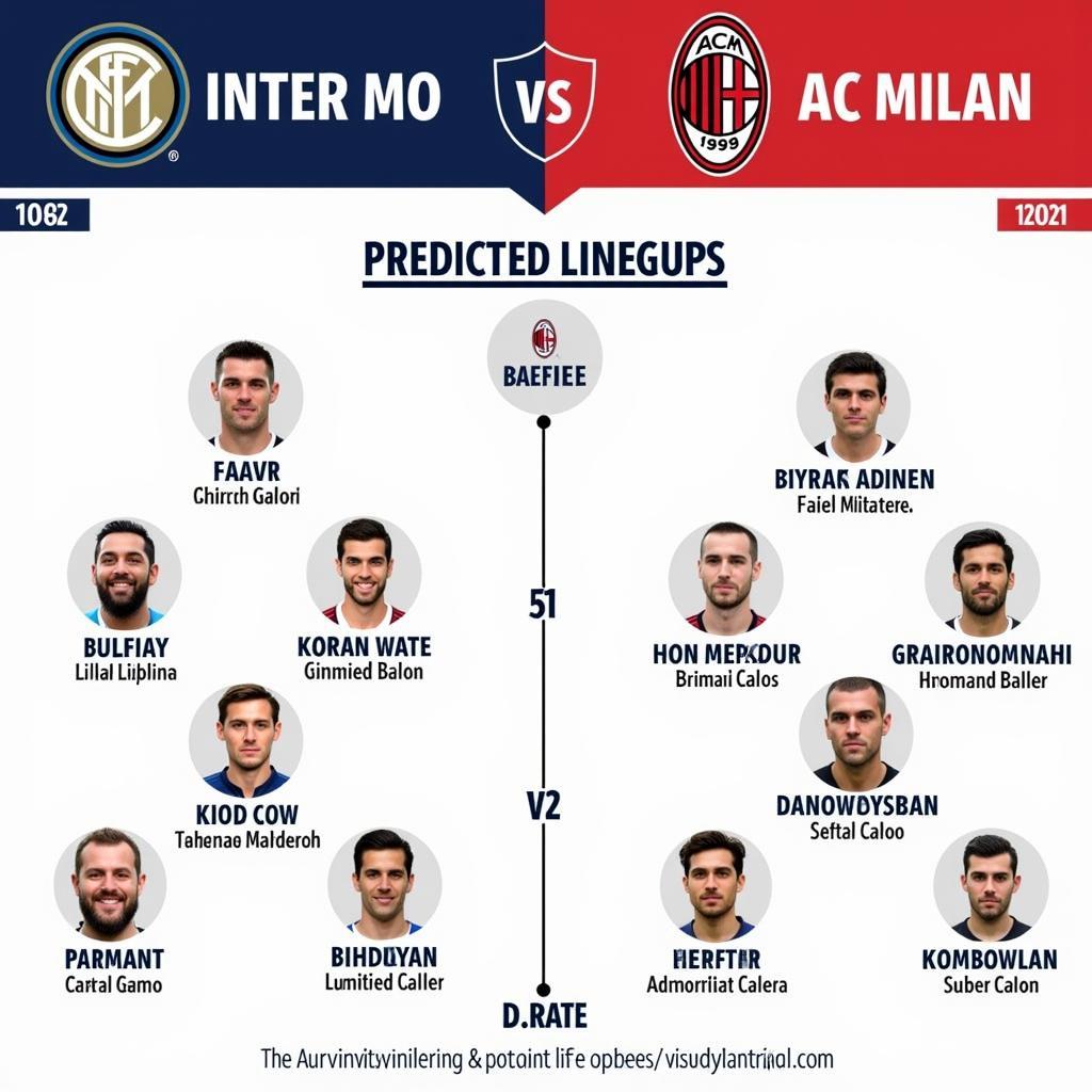 So sánh đội hình ra sân dự kiến của Inter Milan và AC Milan