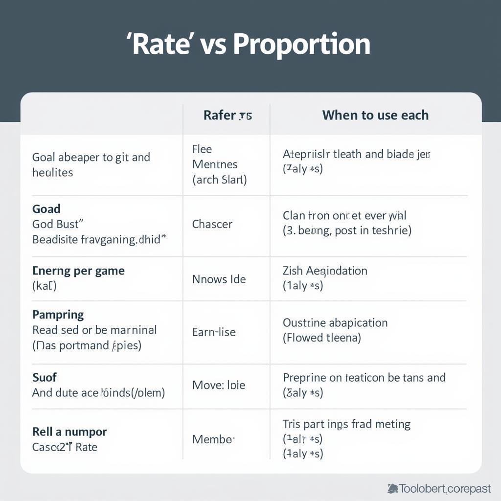 So sánh rate và proportion