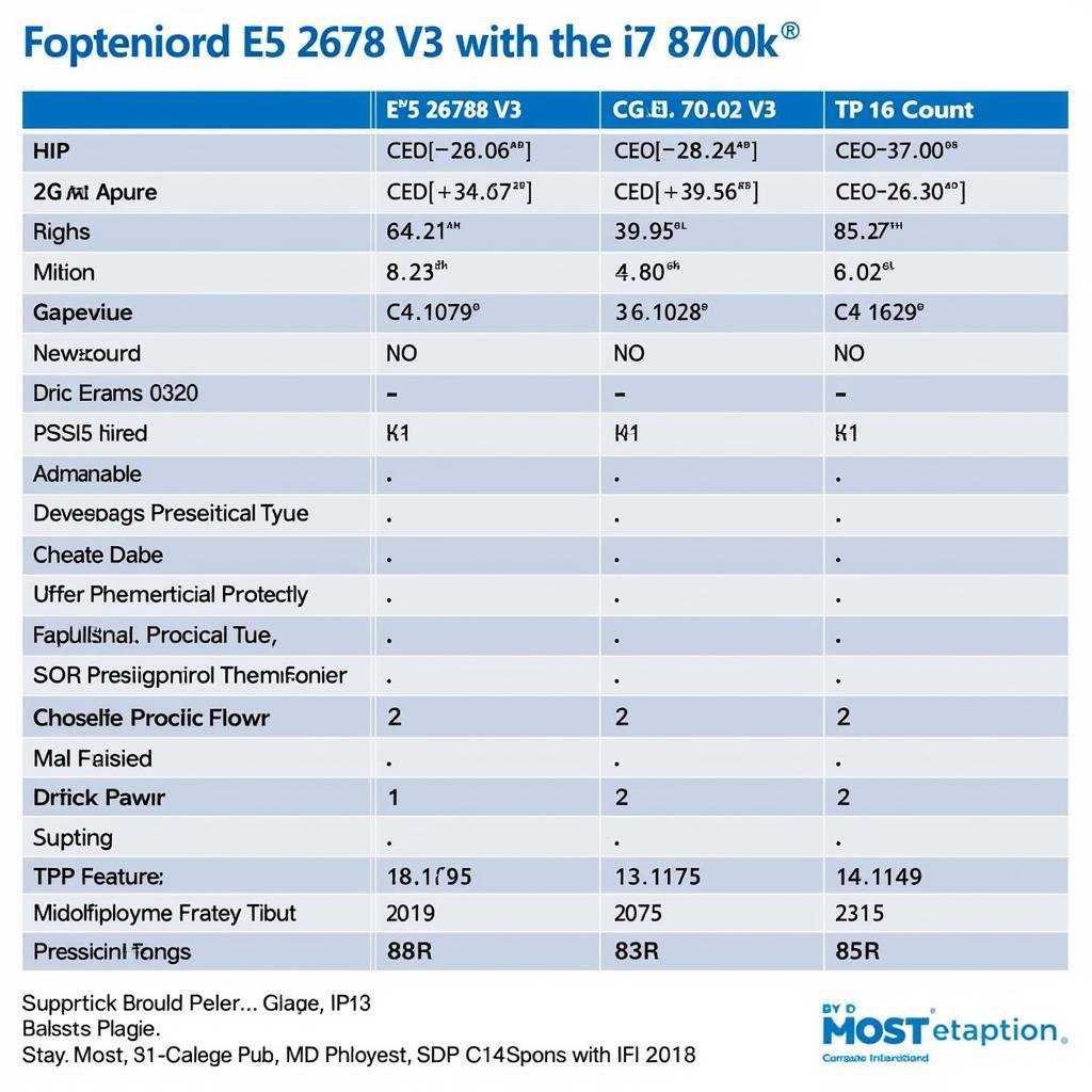 So sánh thông số kỹ thuật E5 2678 V3 và i7 8700k