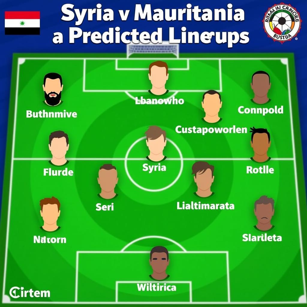 Đội hình ra sân dự kiến Syria vs Mauritania