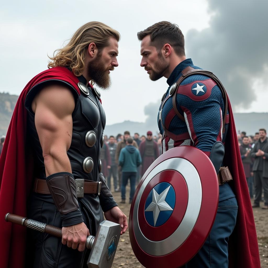 Thor vs Captain America: So sánh sức mạnh