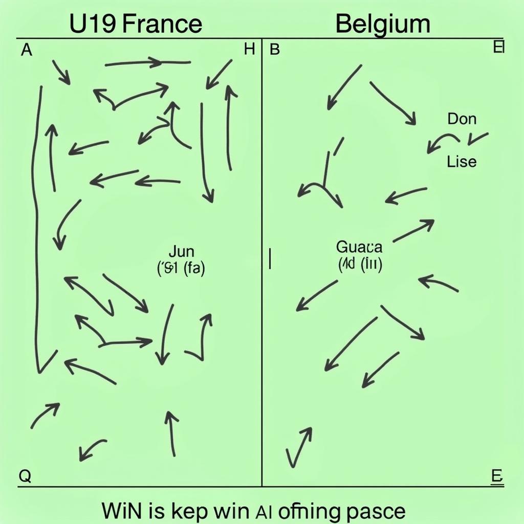 Phân tích chiến thuật của U19 Pháp và U19 Bỉ