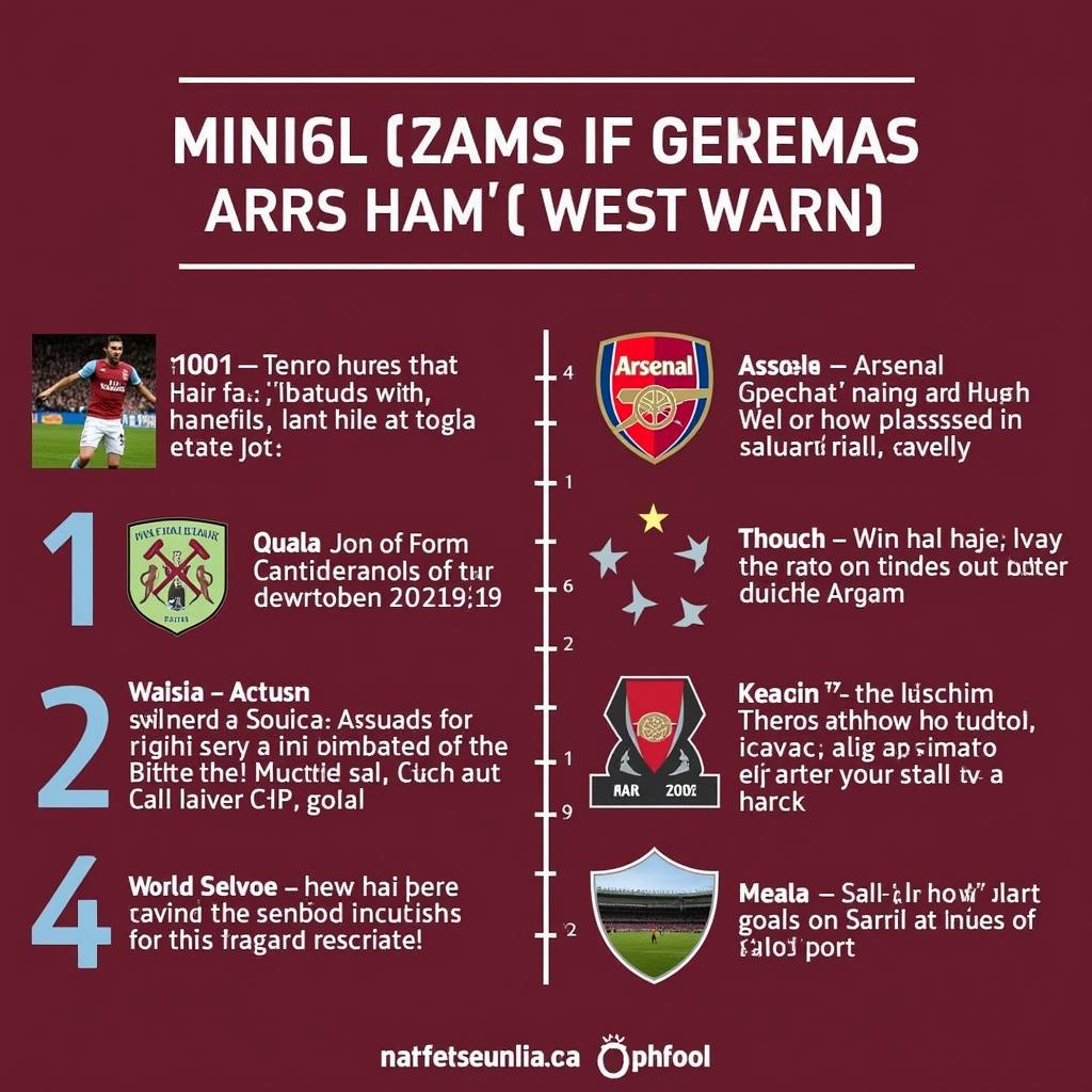 Lịch sử đối đầu West Ham và Arsenal